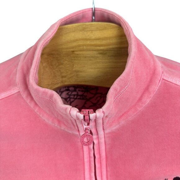 Tommy Bahama Disney Minnie Mouse Women S Embroidered Track Jacket Full Zip Pink - Picture 3 of 16